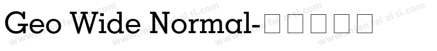 Geo Wide Normal字体转换